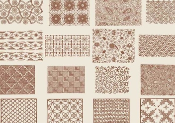 Brown Toile Textures - бесплатный vector #401383